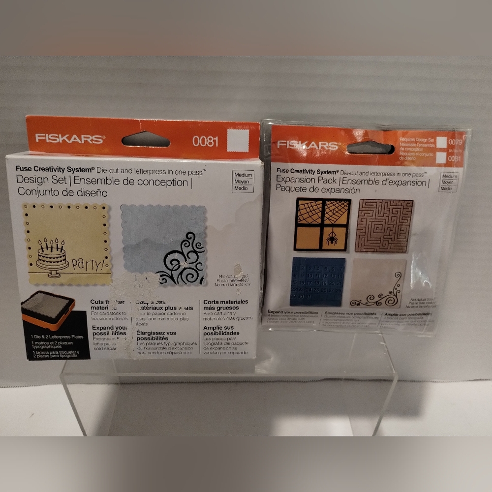 Fiskars Fuse Creativity System | Die-cut & Letterpress Design Set 0081 With Exp